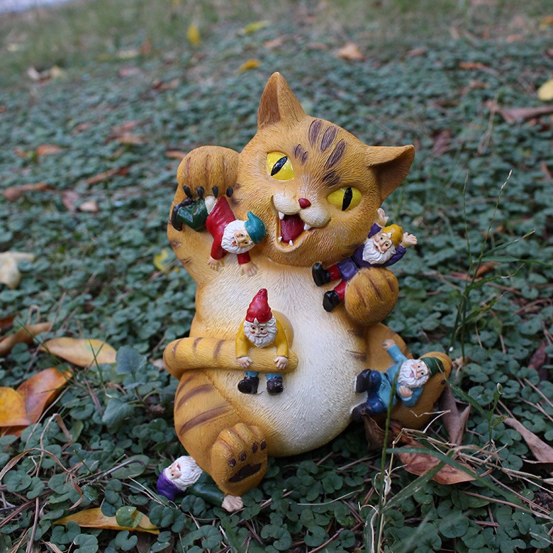 Decoraciones para patio exterior de resina ecológicas juguetes para gatos y decoraciones en miniatura — imagen 5