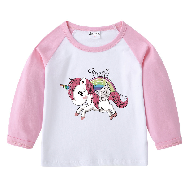 Unicorn Shoulder T-shirt Round Neck Base Long Sleeve — image 1