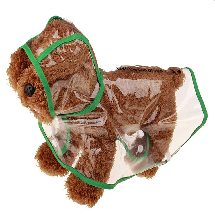 Pet Supplies Dog Raincoat Teddy Small And Medium-Sized Dogs New Transparent Plastic Fashion Poncho Pet Raincoat — image 7