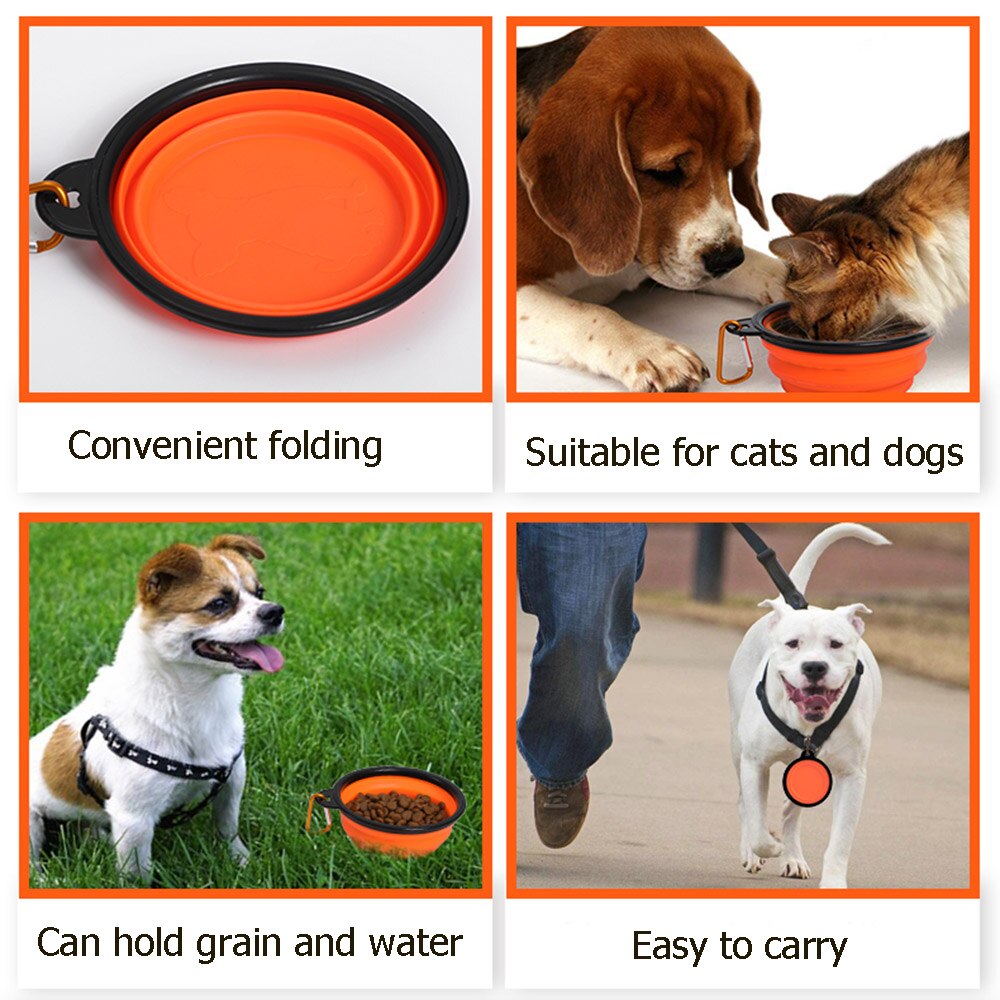 Bolsa de 1000ml para Perros y Gatos Portátil Reversible con Cierre Elástico para Viajes Caminatas Comida Agua — imagen 6