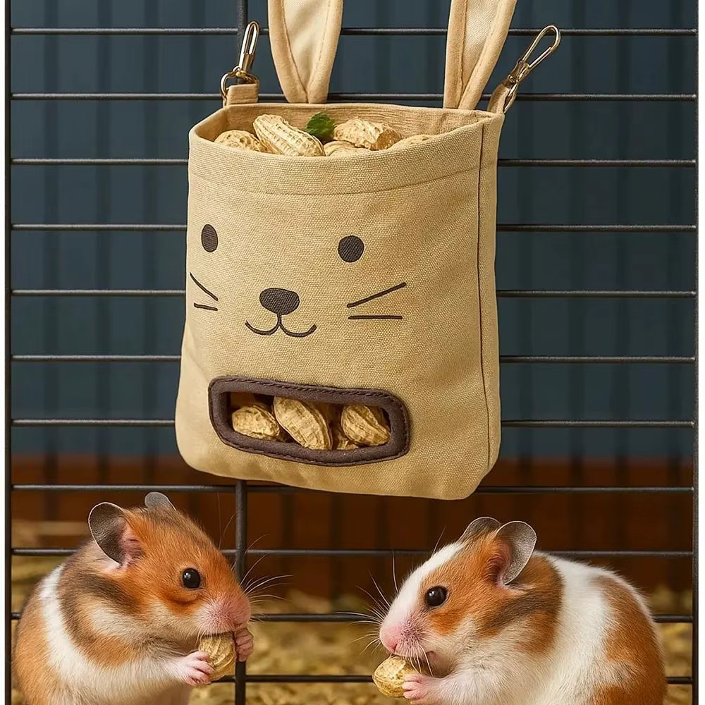 Nueva Bolsa de Alimento para Conejo en Forma de Saco de Paja Colgante, Paquete Completo de Raciones con Múltiples Colores Disponibles, Suministros para Pequeños Animales — imagen 6
