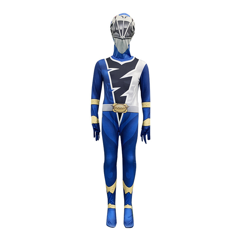 Dino Team Bodysuit Cosplay Costume Full Coverage Elastic Printed Suit Halloween Stage Performance Outfit — image 15