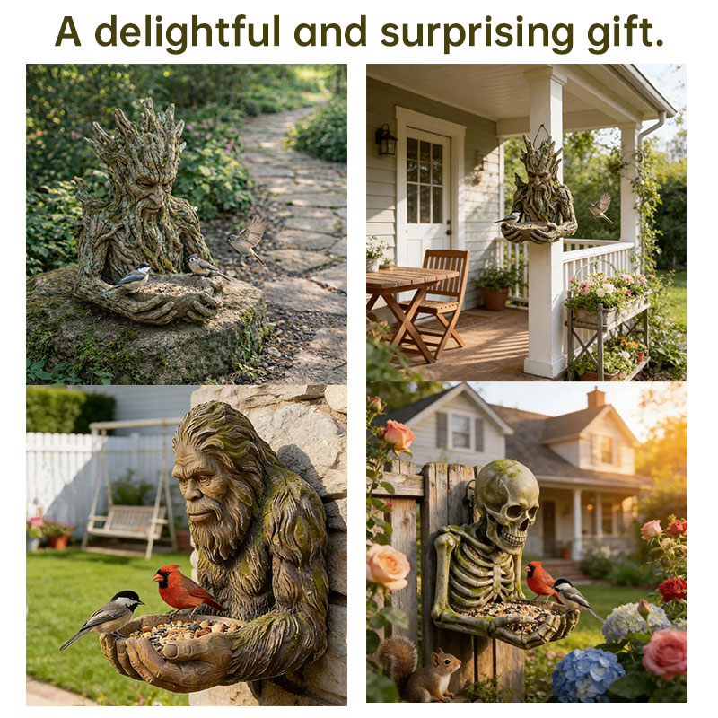 Comedero Colgante para Pájaros Bigfoot Yeti - Decoración de Vida Silvestre para Exteriores, Resistente a la Intemperie, para Jardín, Patio y Terraza — imagen 6