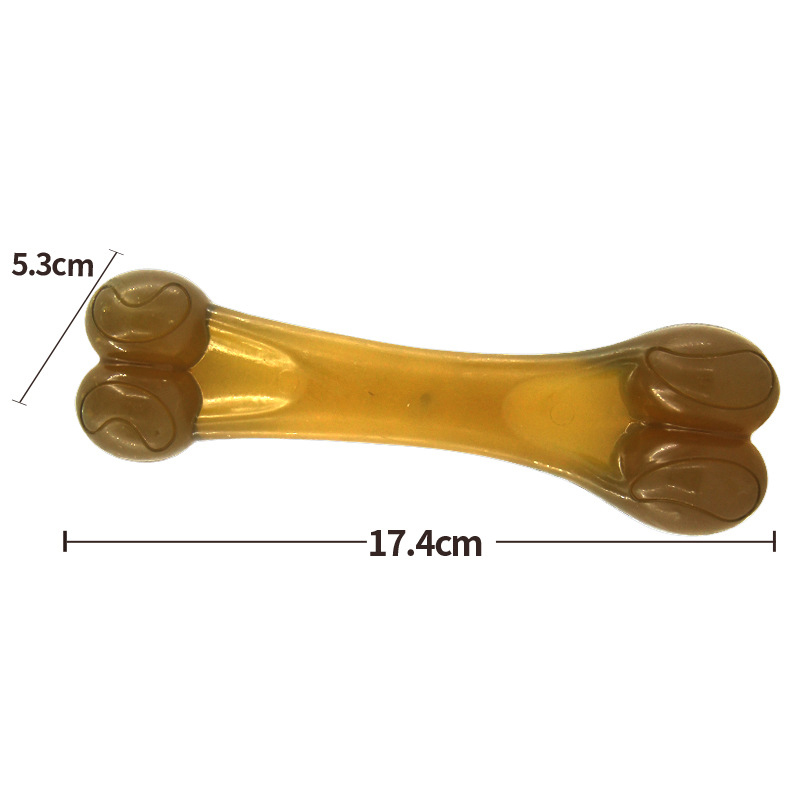 Juguetes para Perros Resistentes al Mordisco PU - Hueso Arqueado Sabor Carne de Buey para Cachorros y Perros Grandes — imagen 9