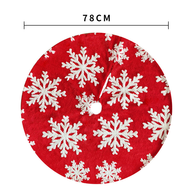 Christmas Decoration Supplies Pure White Falling Water Rabbit Fluffy Snowflake Christmas Tree Skirt Long Hair Section Tree Skirt — image 9