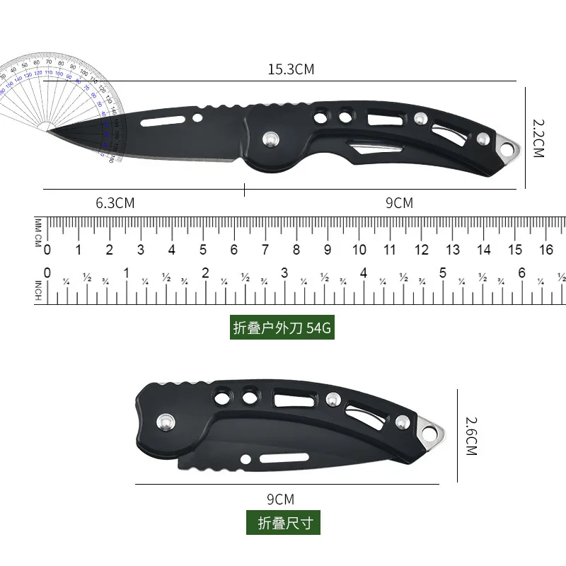Folding Pocket Knife Stainless Steel Survival Hunting Camping Fishing Portable Fruit Carrying Key Outdoor Tools To Send Ropes — image 6