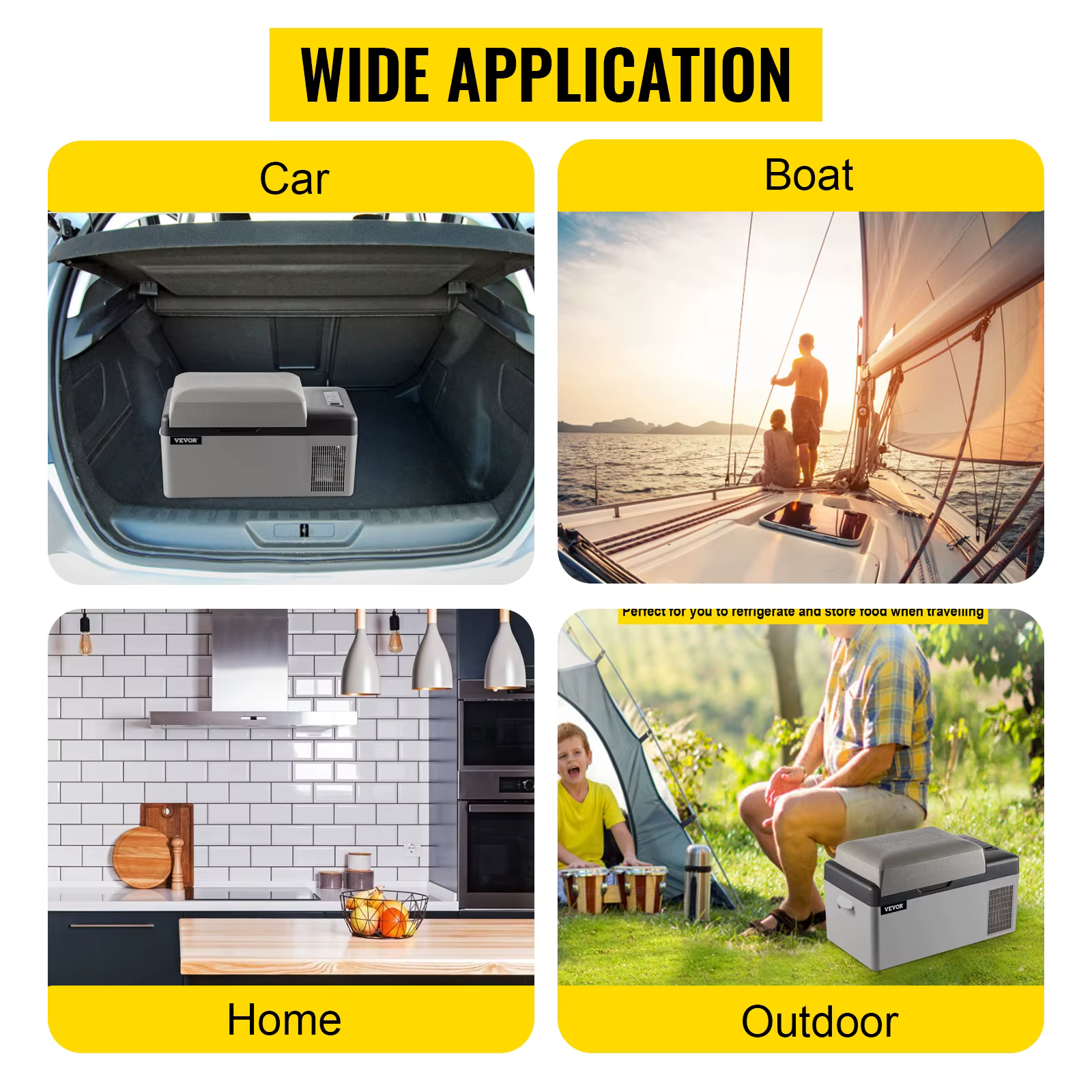 SucceBuy 15L - 55L Car Refrigerator Mini Fridge Freezer Portable Compressor Cooler DC 110-240V Ice Box for Camping RV Travel — image 2