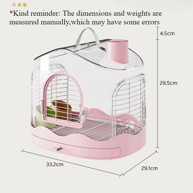 Portaaviones de Pájaros Portátil Horizontal para Canarios y Amazónidas Pequeño Ligero Exterior Caja de Alimento Oculta — imagen 6
