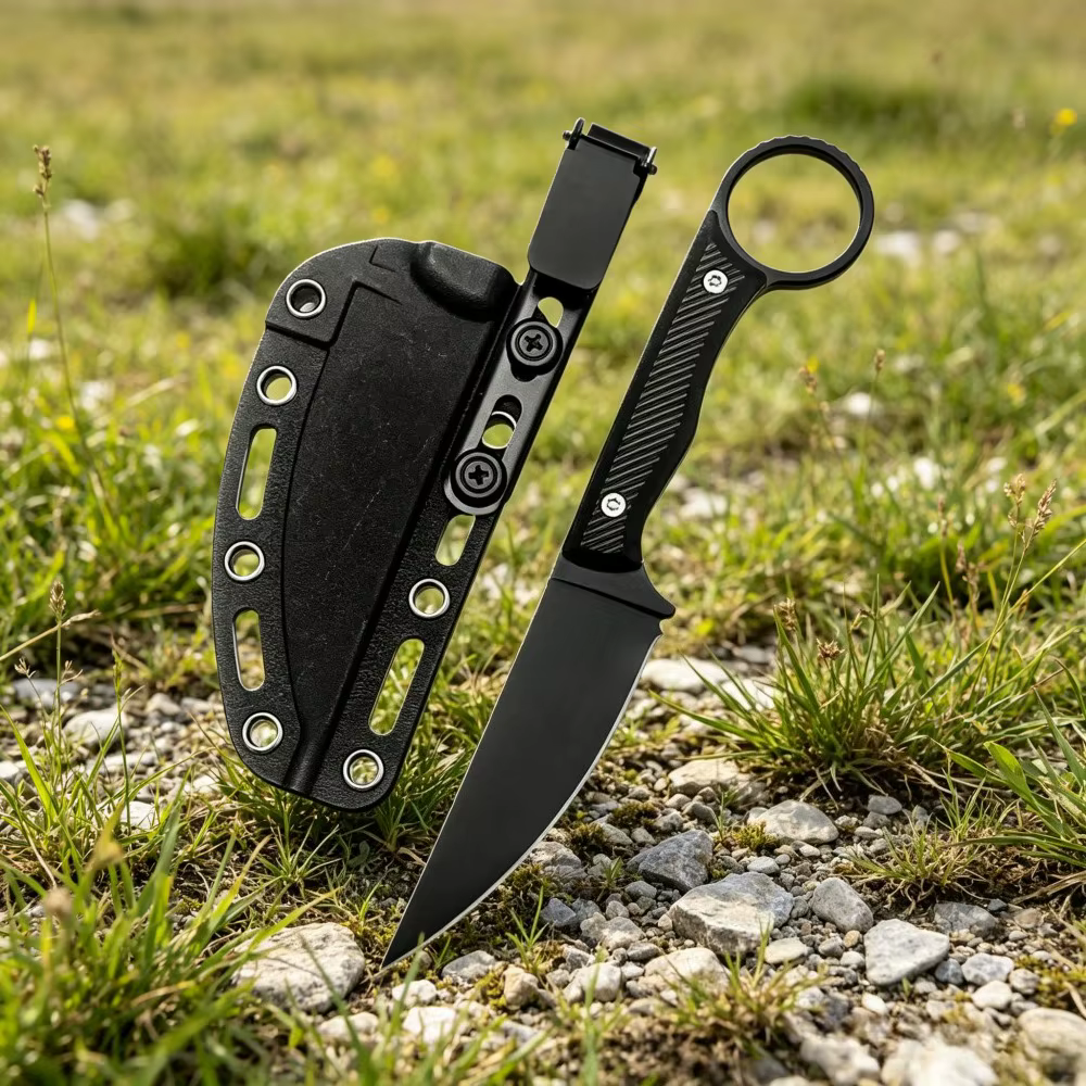 Outdoor Hunting Fixed Knife with Nylon Fiber Handle 8Cr13Mov Blade EDC Utility Tool for Fishing & Backpacking — image 2