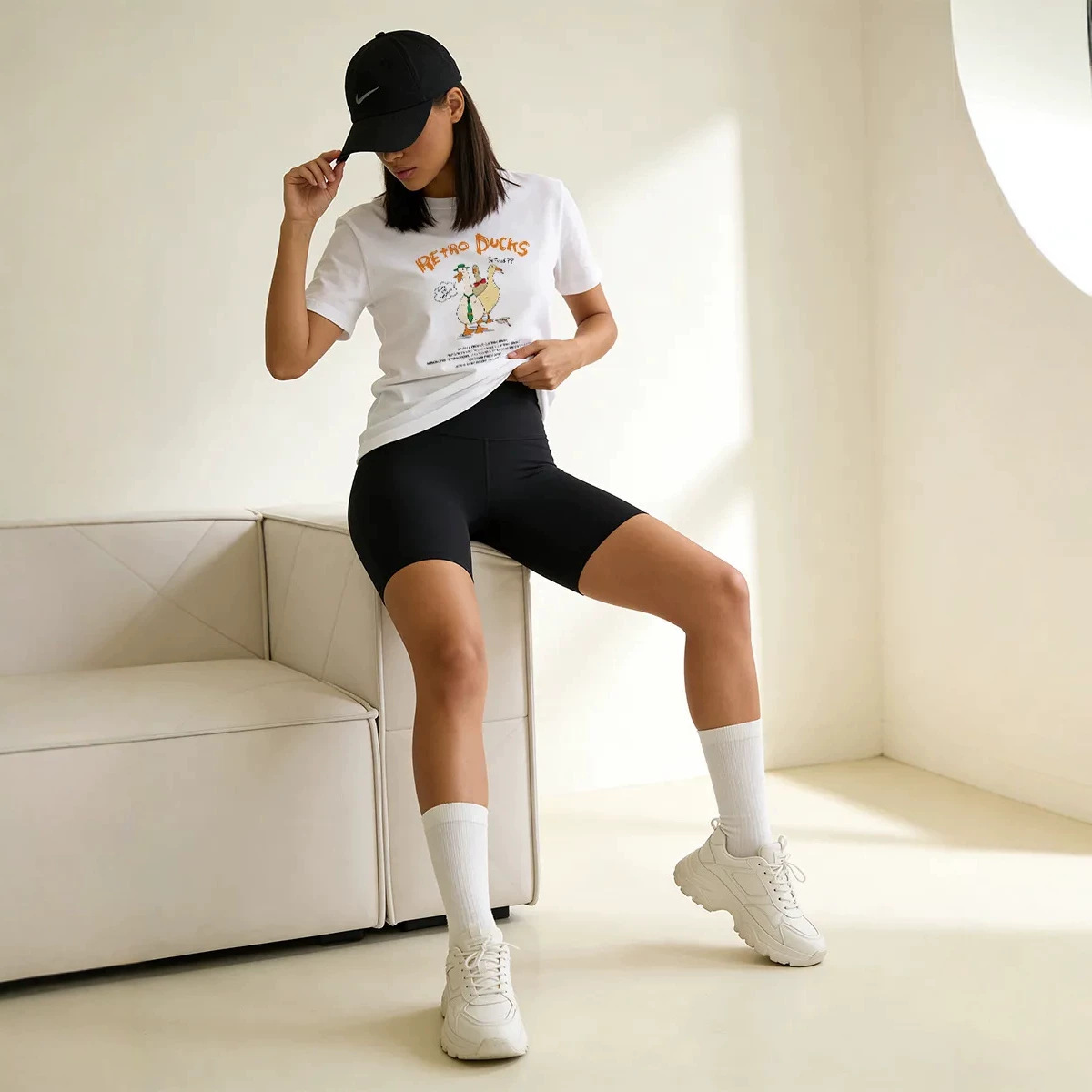 Duck print short sleeved T-shirt for women — image 4