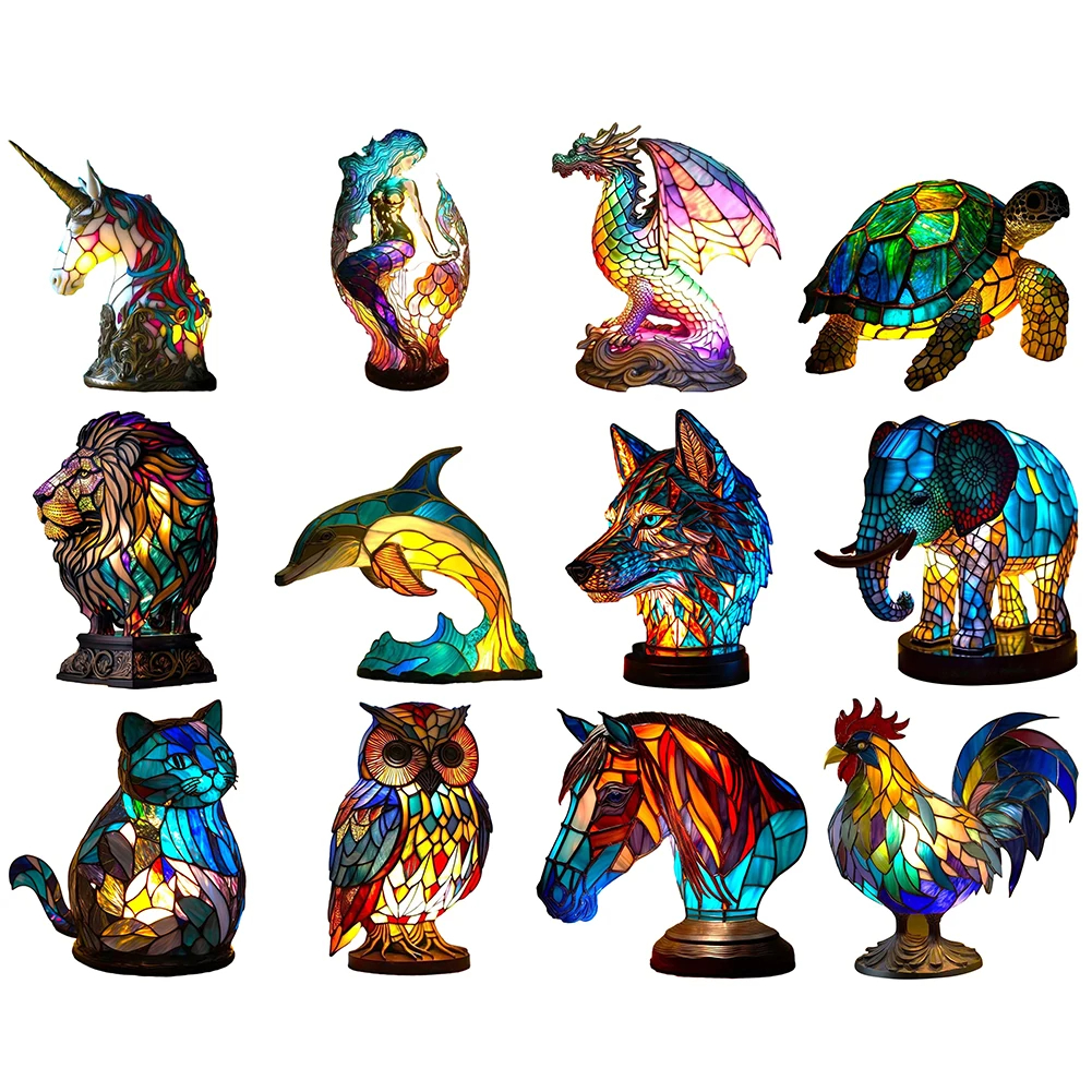 3D Colored Animal Light Desk Lamp Animal Series Decorative Night Light Animal Elephant Owl Cat Vintage Table Lamp Home Decoration — image 17