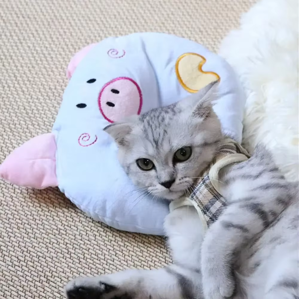 Pet Bed Cat Dog Supplies Deep Sleep Comfortable Oval Cute Pig Dog Pillow Chihuahua Yorkshire Small Dog Suitableat — image 5