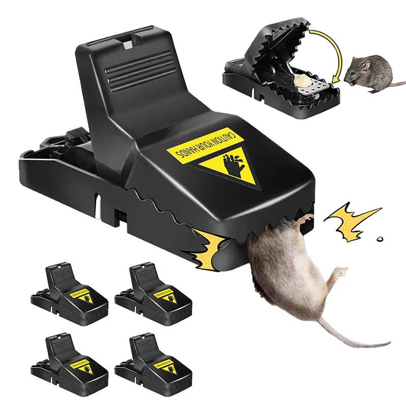 Black Reusable Plastic Mouse Trap Traps Rodent Catcher Home Mousetrap Killer Mouse Snap Traps Rodent Catcher — image 6