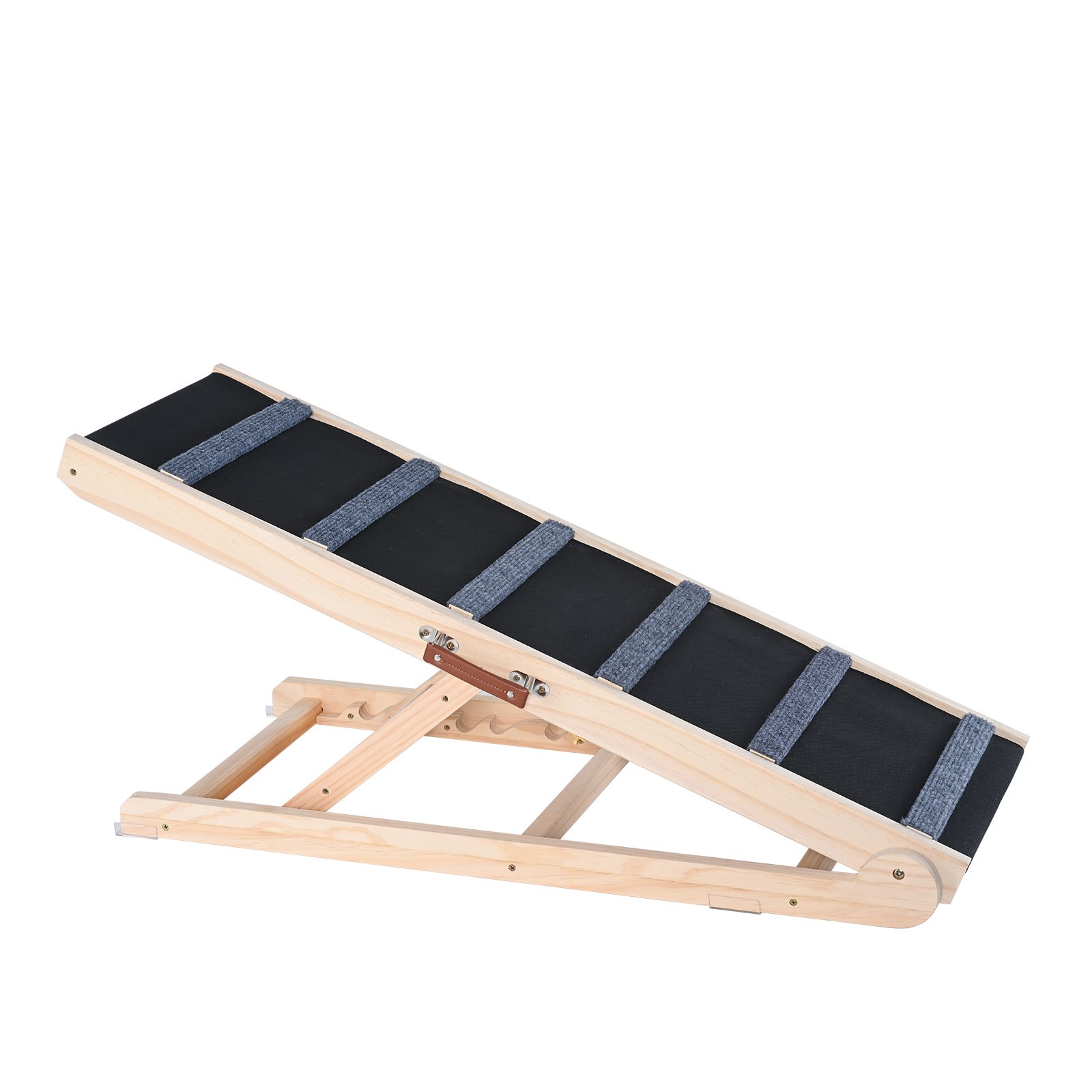 Dog Ramp, Folding Pet Ramp For Bed, Adjustable Dog Ramp For Small, Large, Old Dogs & Cats, Wooden Pet Ramp With 41.3' Long Ramp, Adjustable From 13.77' To 25.59', Suitable For Couch, Sofa, Car — imagen 1