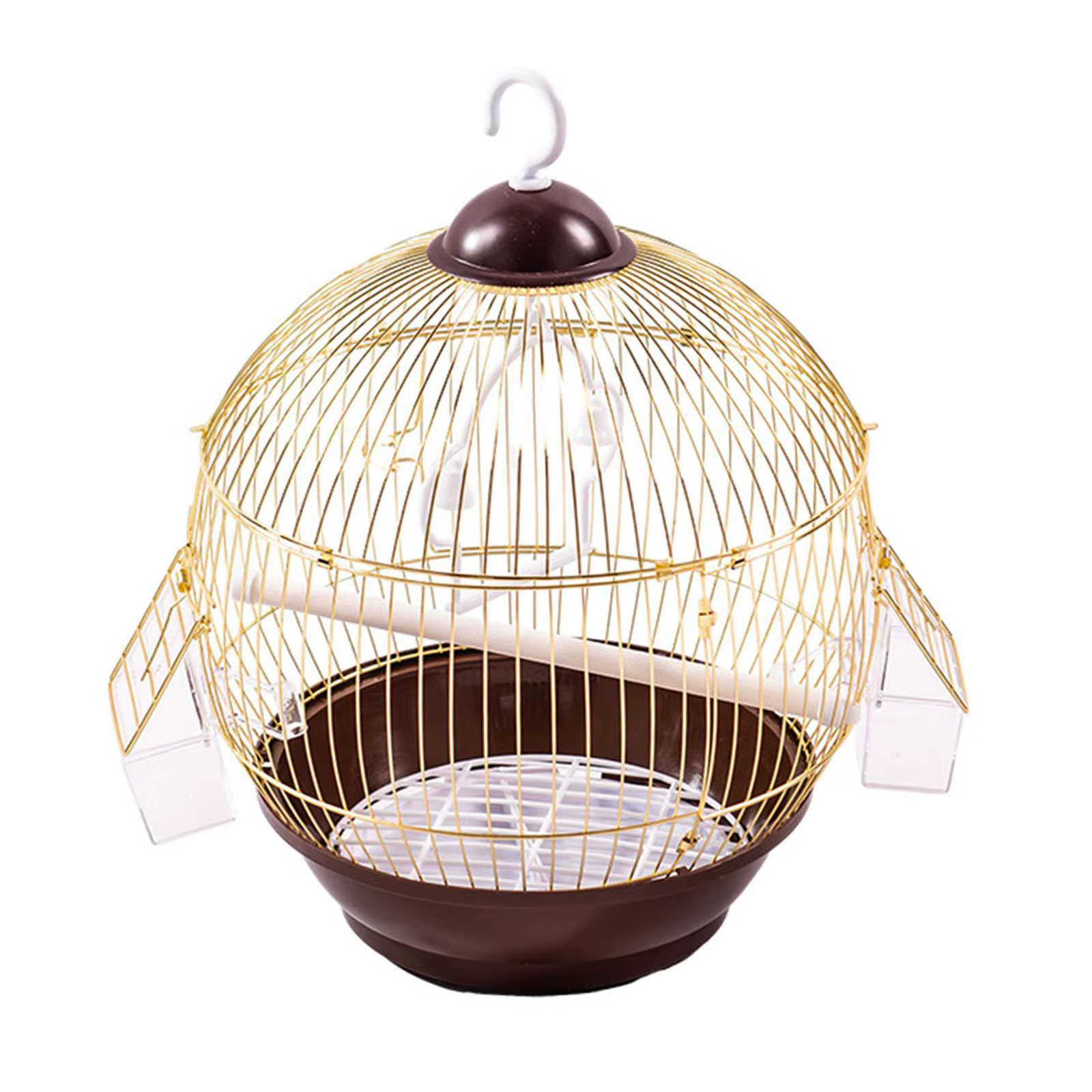 Estante para jaulas suspendidas con tazón de comida - Cámaras para mascotas, jaulas para loros, canarios, conures, cacatúas y canaris — imagen 3