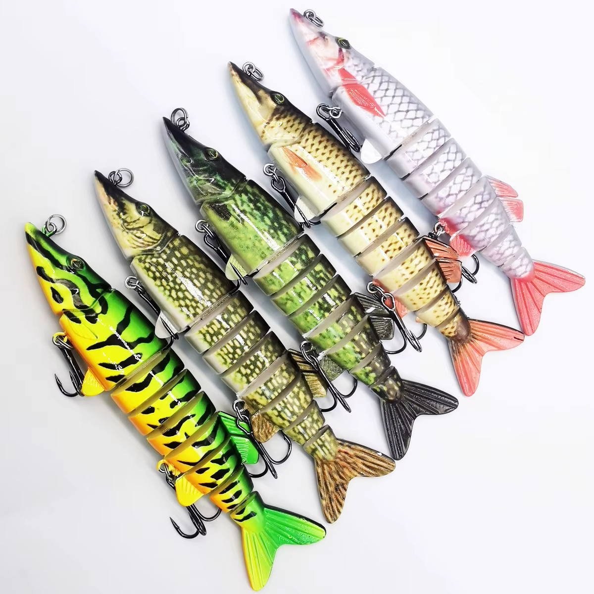ANFS Fishing Lures for Bass Trout Multi Jointed Swimbaits Slow Sinking Bionic Swimming Lures Bass Freshwater Saltwater Bass — image 3