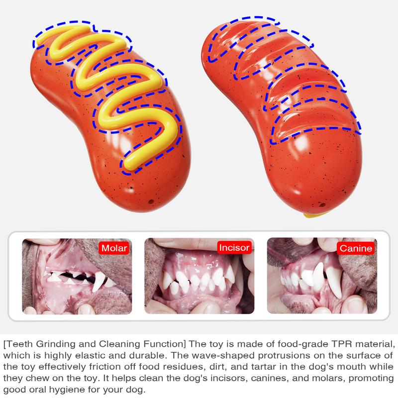 Juguetes de mordida para perros agresivos Chaewers - Juguetes indestructibles para perros con mordidas intensas, juguetes de goma naranja planos — imagen 6