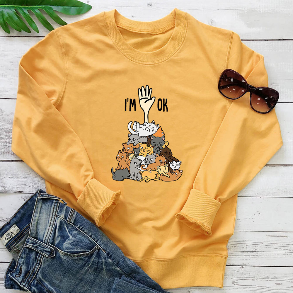 A pile of cat letter printed hoodies — image 2