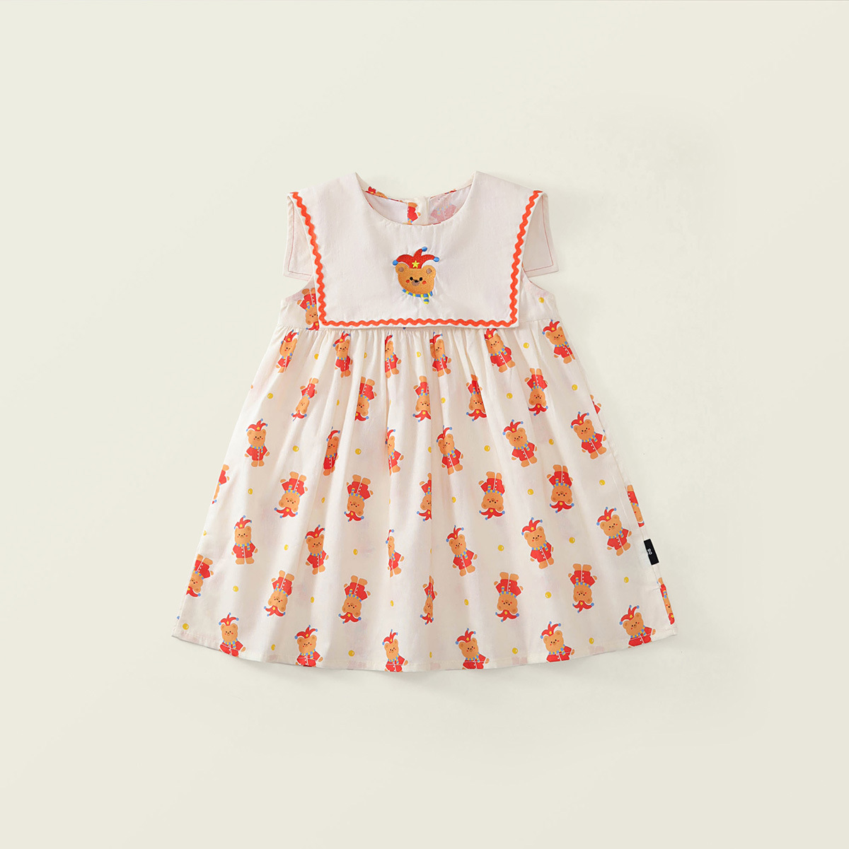 Cute Bear Print Sleeveless Dress for Girls — image 2