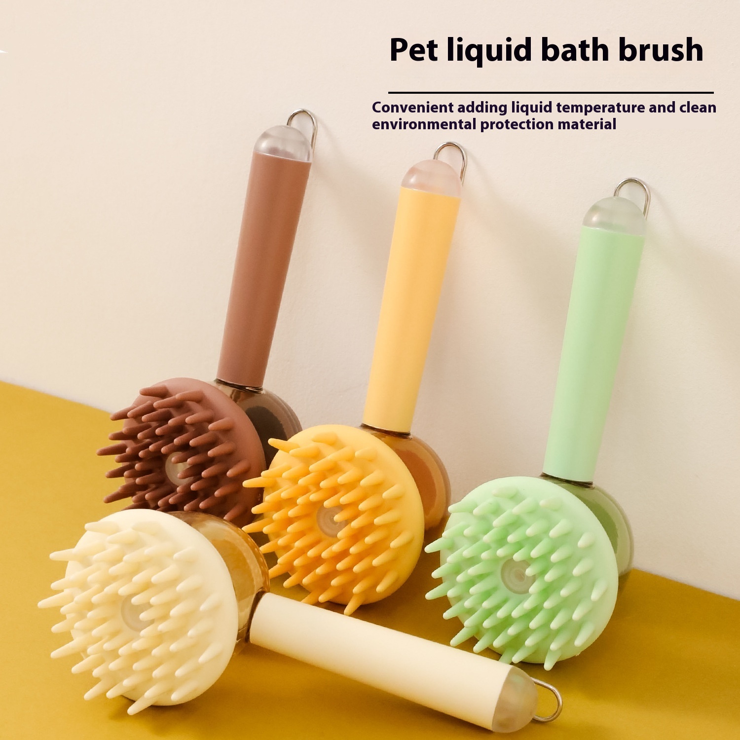 Cepillo de Baño para Mascotas 3 en 1 para Perros y Gatos, Cepillo de Masaje para Ducha, Peine para Depilar y Herramienta Espumante, Cepillo de Belleza Antiencrespamiento — imagen 8