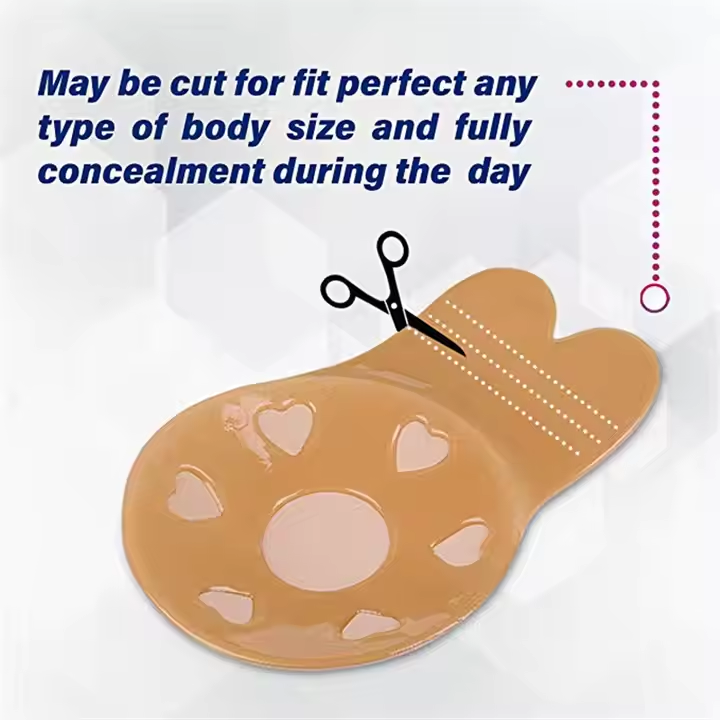 Suits For D/E Cup Invisible Bra Adhesive Strapless Bra Push Up Backless Sticky Bra Lift Nippleless Covers Rabbit Bra Breast Pasties — image 4