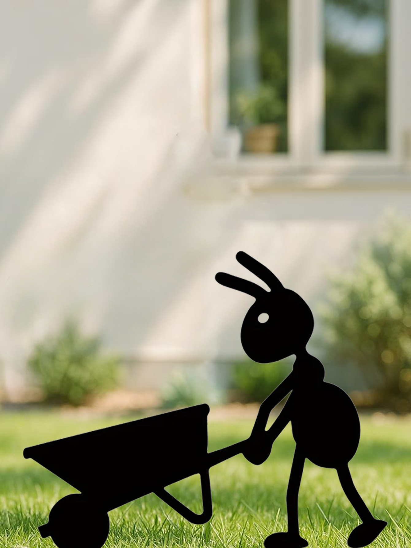 Estatua de Gato Negro Gótico Elegante para Jardín en Metal — imagen 1