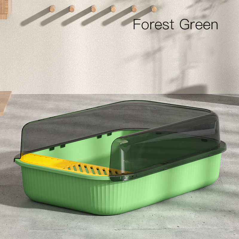 Semi Enclosed Cat Litter Basin Extra Large Anti Splashing Cat Toilet Cat Supplies Cat Excrement Basin Cat Litter Basin — image 7