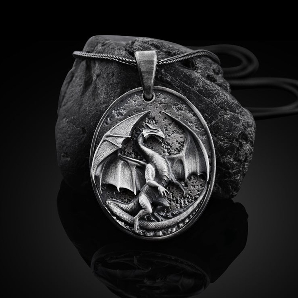 Men's Western Dragon Animal Hip Hop Pendant Necklace — image 1