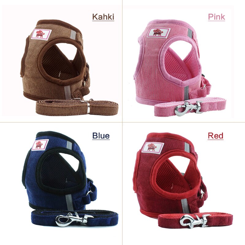 Dog Cat Reflective Harness Leash sets Adjustable Vest Walking Supplies Breathable Pet Collar — image 4