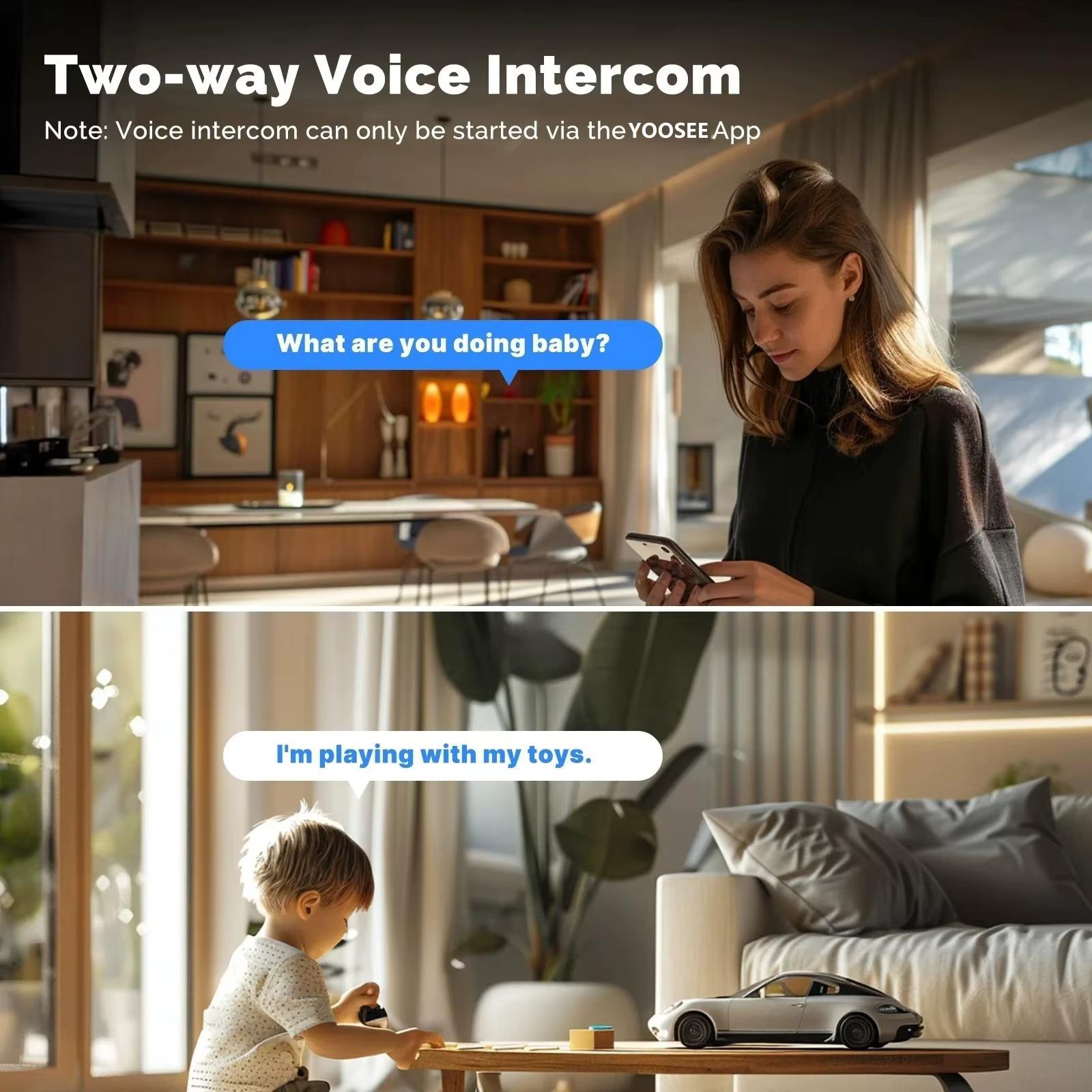 WiFi Indoor Smart Camera 8MP 2 Screen 2 Lens Color Night Vision Cameras Motion Detection Baby Monitor Two-Way Audio Pet CCTV Cam — image 4