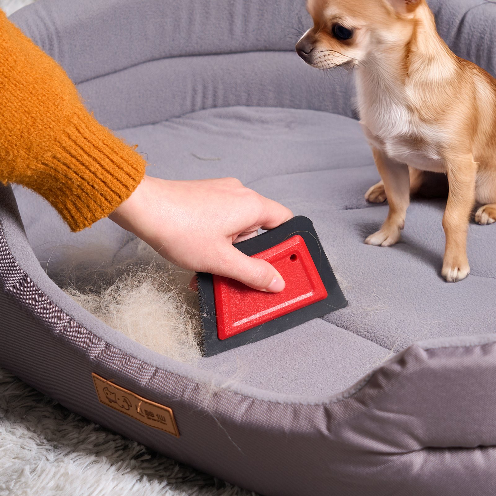 Eliminador de Pelo de Mascotas Mini Reutilizable Herramienta Avanzada para Sofás y Alfombras — imagen 1