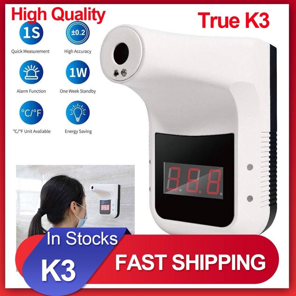 K3 Non-contact Infrared Thermometer Digital Forehead Hand Temperature Sensor Laser Gun With Fever Alarm Wall Mounted — image 6