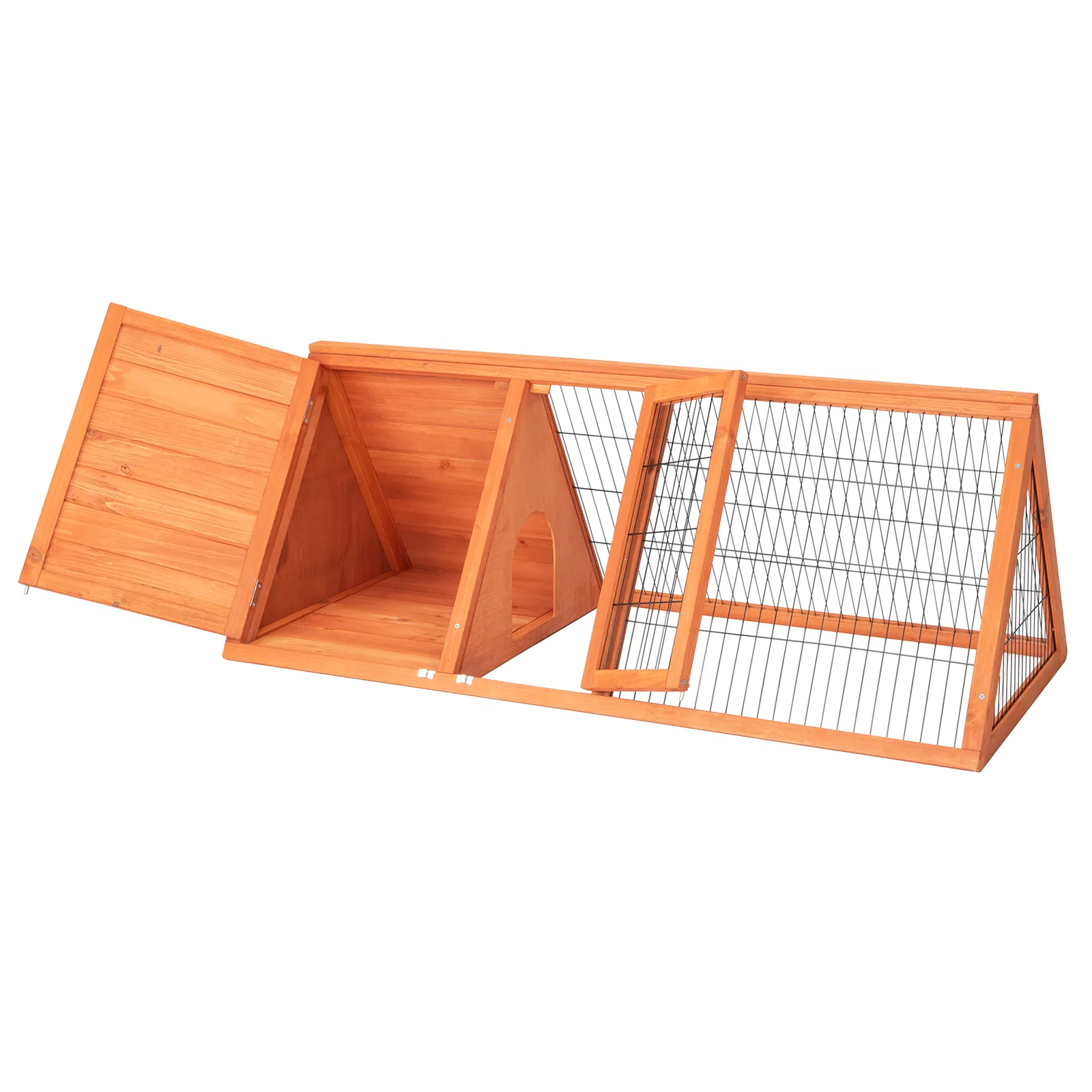 50" Wooden Rabbit Guinea Pig Hutch Wooden Rabbit Guinea Pig House — image 5