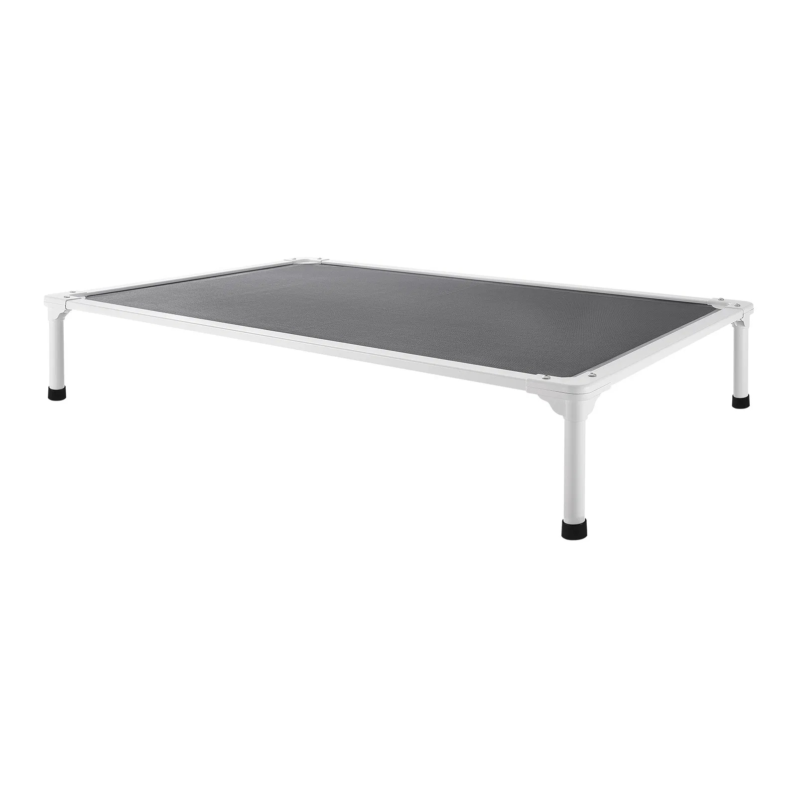 Cama para Perros Elevada XL para Grandes Caninos, Cama para Perros con Estructura de Aluminio, Malla Textilena Transpirable y Almohadilla Lavable, Cama para Perros con Refugio para el Calor, Portátil y Resistente al Limpieza en Gris — imagen 4