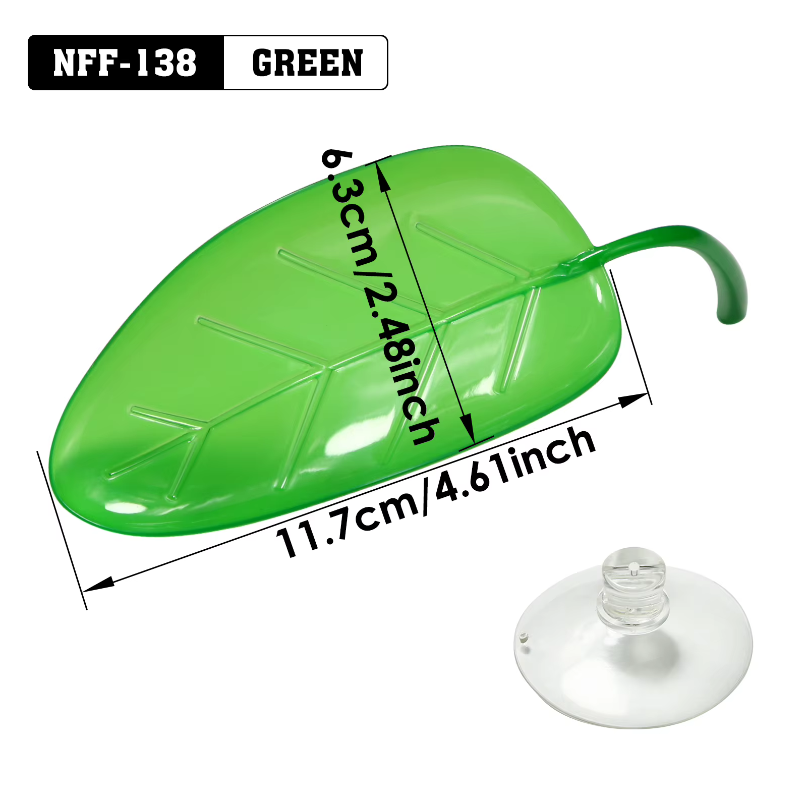 5pcs, simulated plant leaves with suction cups, suitable for geckos, chameleons, frogs to climb and inhabit — image 6