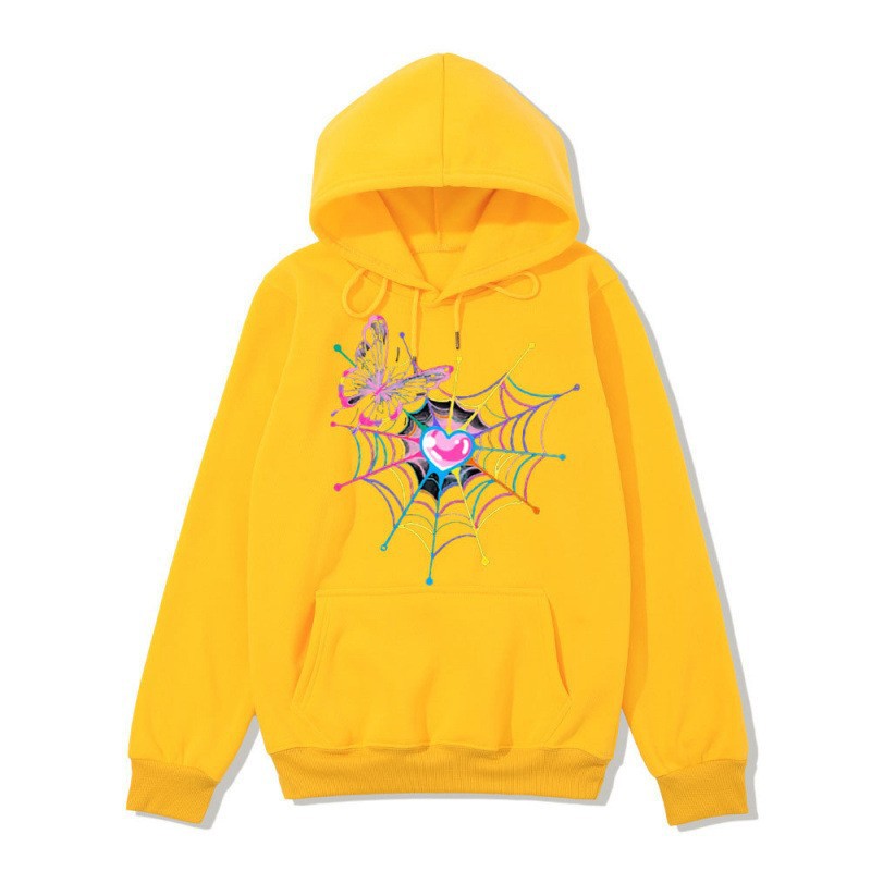 Dark Gothic Streetwear Hoodie for Men and Women, Large Size Spider Web Pattern Zipper Sweatshirt — image 13