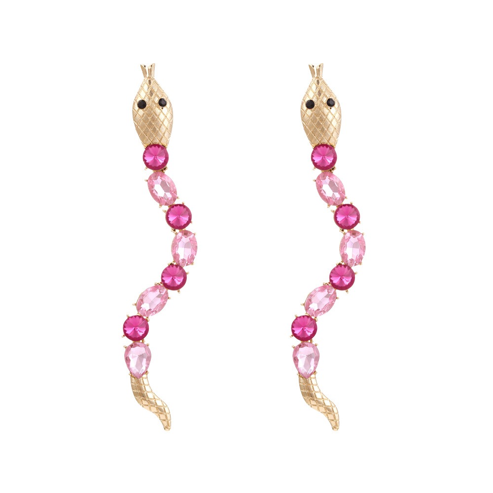 Auriculares de serpiente colorida en forma de diamante, estilo elegante y ligero para mujeres — imagen 5