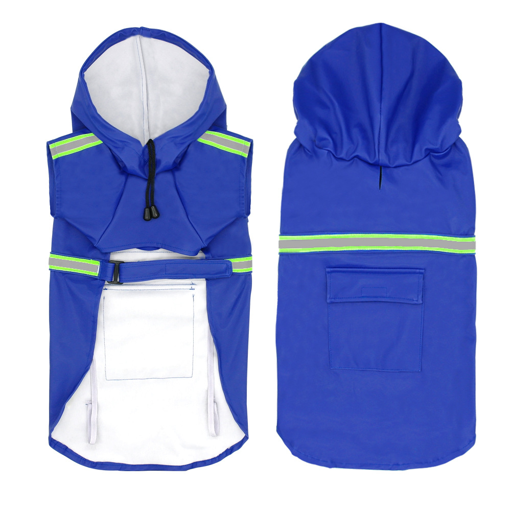 Chaquetón para Perros Grande - Estilo Poncho con Cinta Reflectante Impermeable y Resistente al Viento — imagen 4
