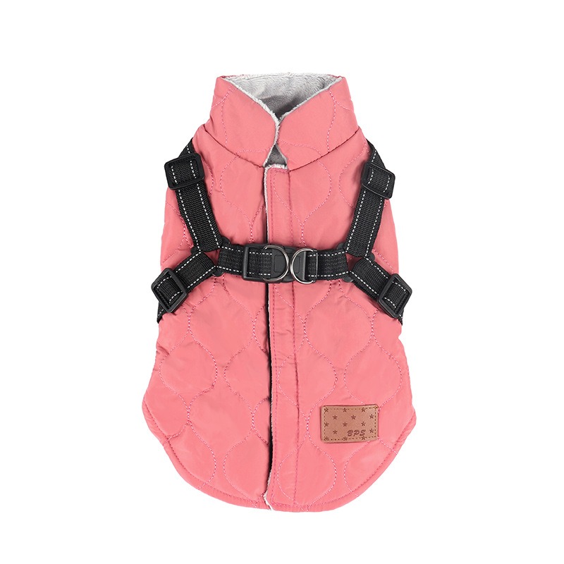 Autumn And Winter Dog Clothes Thickened Cotton Clothes Two Feet Small Dog Vest Traction Pet Clothes — image 6