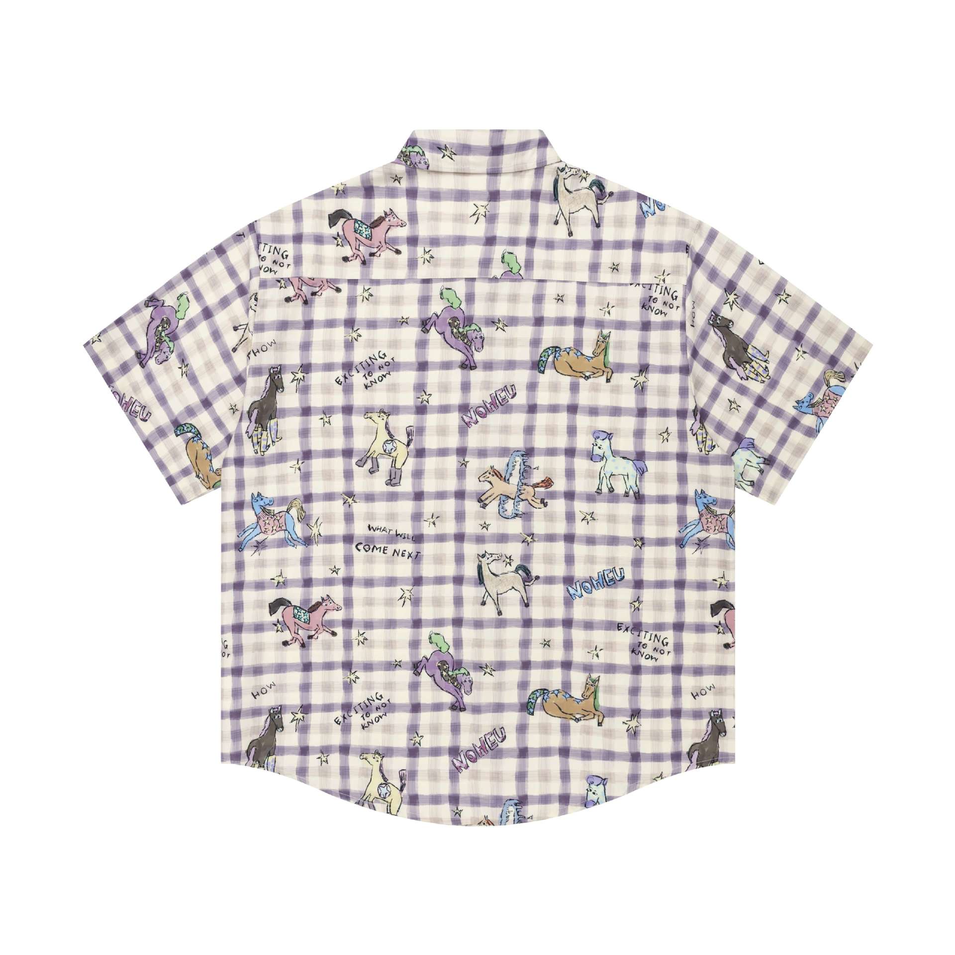 Camiseta de manga corta con estampado de pony dibujado a mano — imagen 3