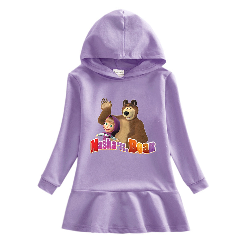 Girls hooded sweatshirt dress Martha and bear — image 11