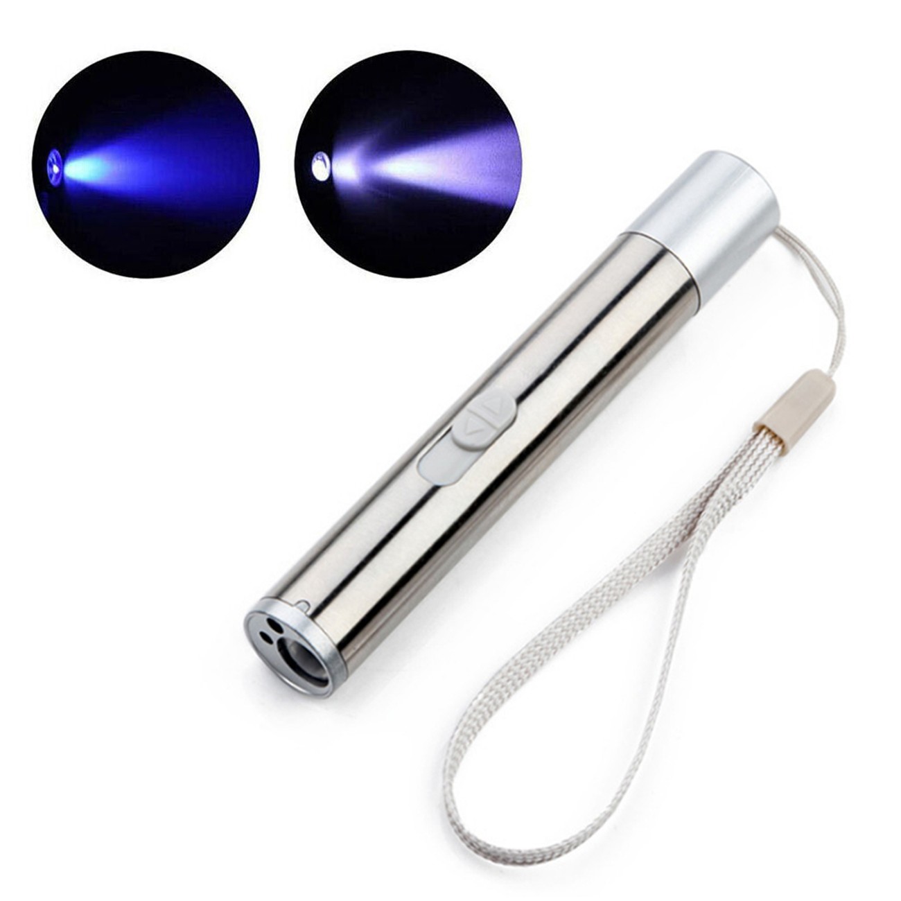 Puntero de Láser Rojo USB Recargable con Luz LED 3 en 1 Linterna UV para Mascotas — imagen 2