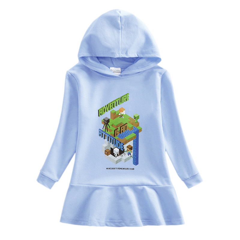 Girls' butterfly hooded sweatshirt dress — image 9