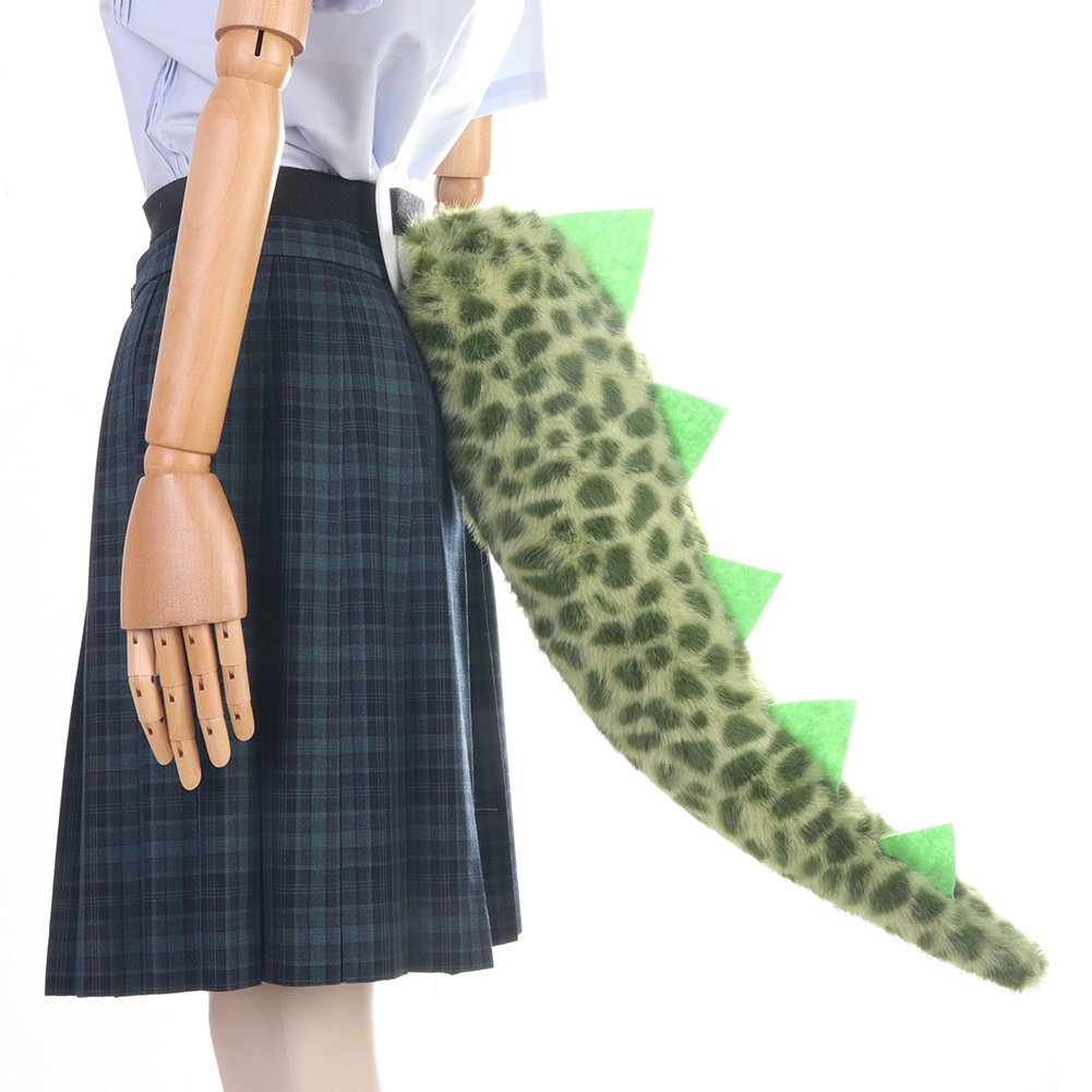 Halloween Green Dinosaur Tail Cosplay Monster Sulley Tail Adjustable Children's Performance Stage Prop — image 4
