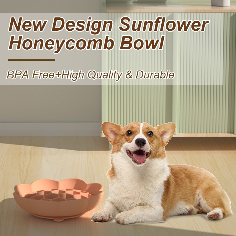Custom Dog Bowl Slow Feeder Flower Pet Licking Bowl Slow Feeding Silicone Dog Lick Bowl — image 2