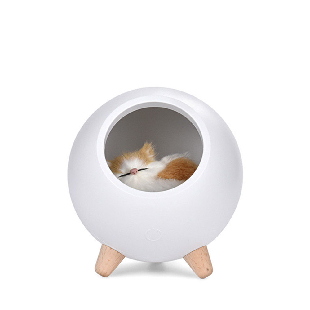 Creative Cute Little Cute Cat House Night Light Cute Kitten Bedside With Sleeping Light USB Charging Touch Atmosphere Light — imagen 6