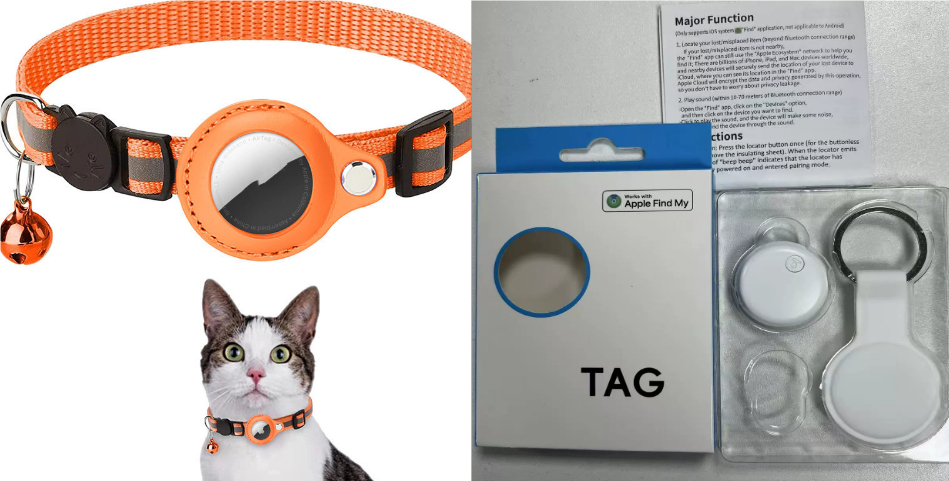 Reflective Collar Waterproof Holder Case For Airtag Air Tag Airtags Protective Cover Cat Dog Kitten Puppy Nylon Collar — image 25