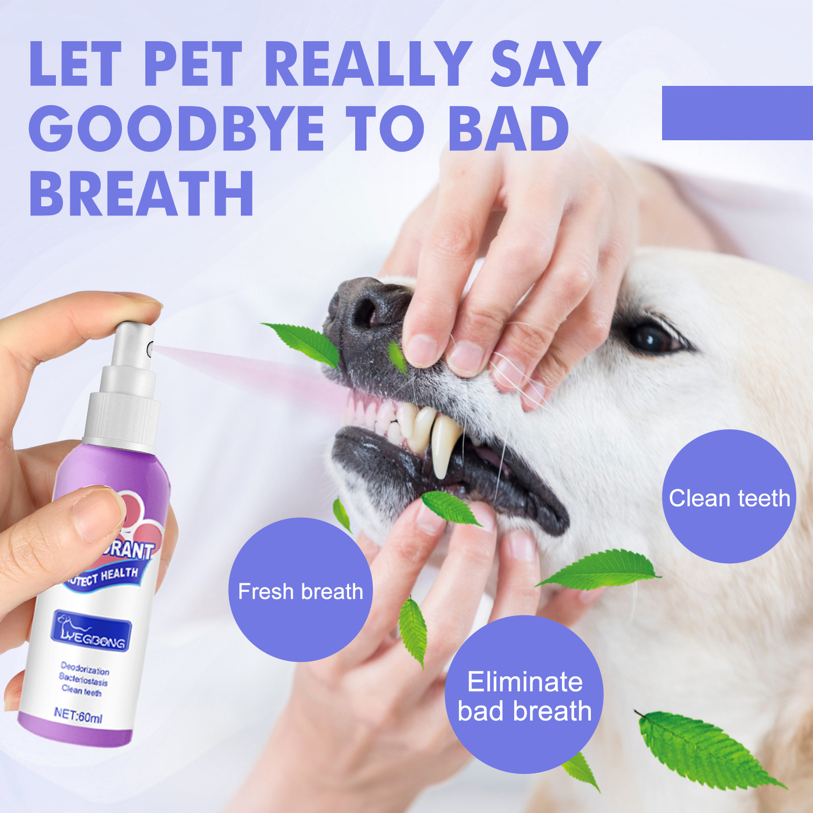 Yegbong Oral Spary For Pets, Pet Mouth Cleaner Cat Deodorizer Breath Fresher Spray — image 5