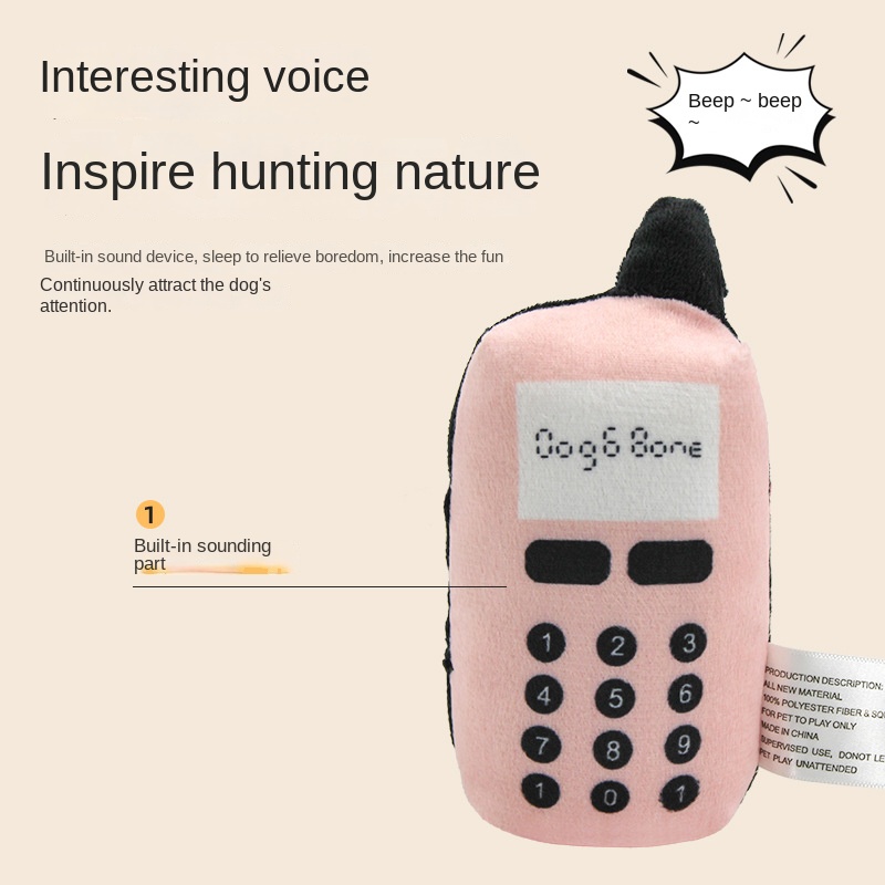 Llanto de Teléfono Sonoro Suave Azul Juguetes Interactivos para Perros Entrenamiento y Juego — imagen 1