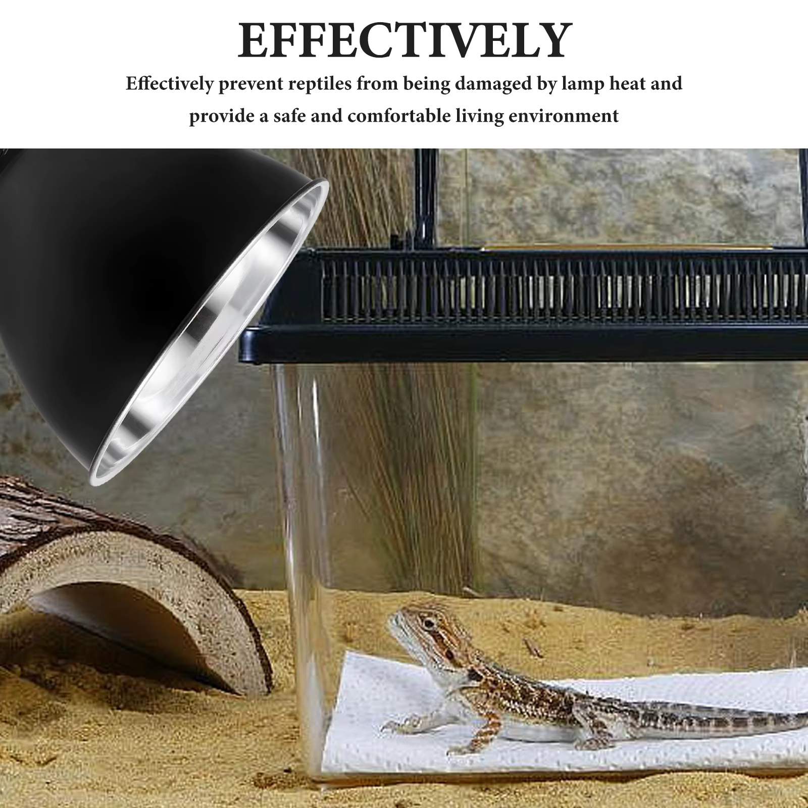 Lámpara de Calor Reflectorio para Reptiles - Soporte de Lámpara de Hierro — imagen 2